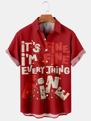 Christmas It's Fine I'm Fine Everythings Is Fine - Hawaiian Shirt