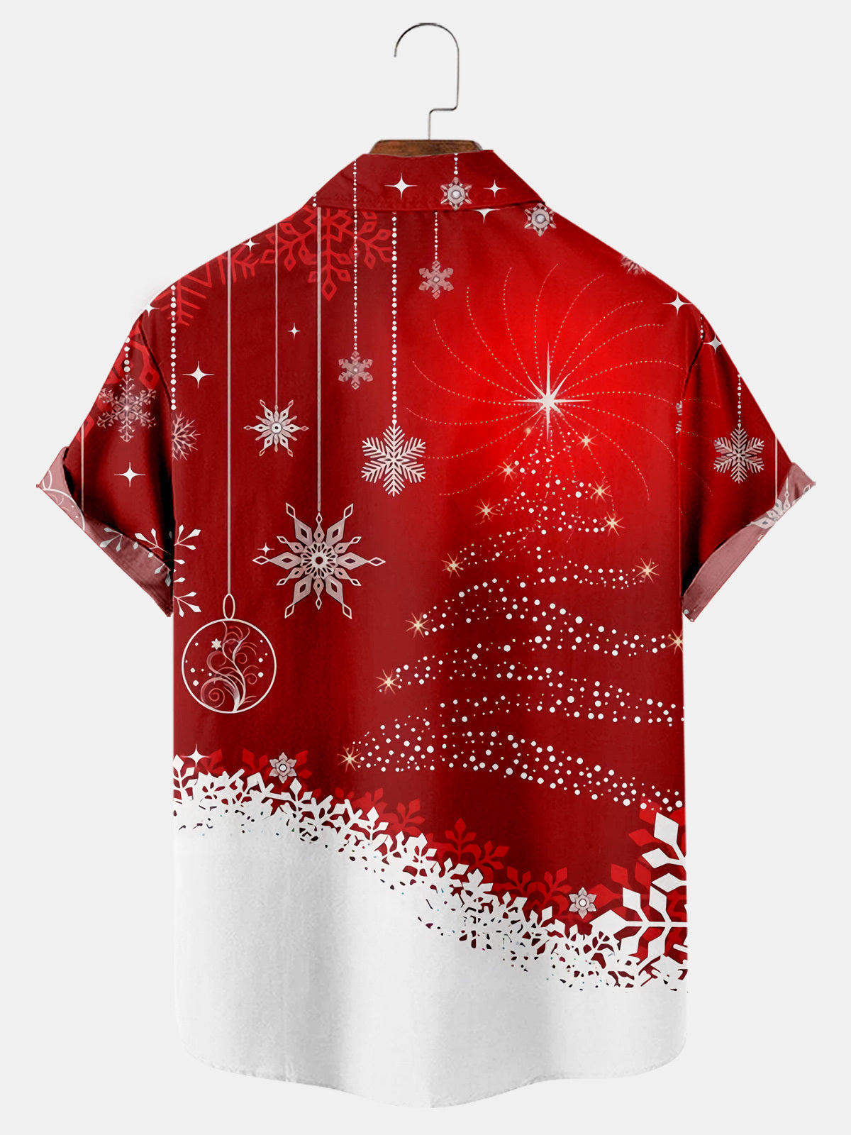 Christmas Glitter Tree Snowflake - Hawaiian Shirt