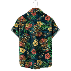 Mexico Traditional Wooden Mask Cinco De Mayo - Hawaiian Shirt