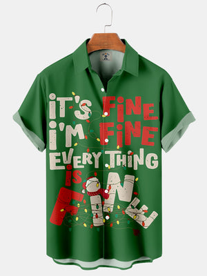 Christmas It's Fine I'm Fine Everythings Is Fine - Hawaiian Shirt