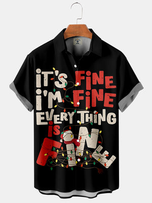 Christmas It's Fine I'm Fine Everythings Is Fine - Hawaiian Shirt