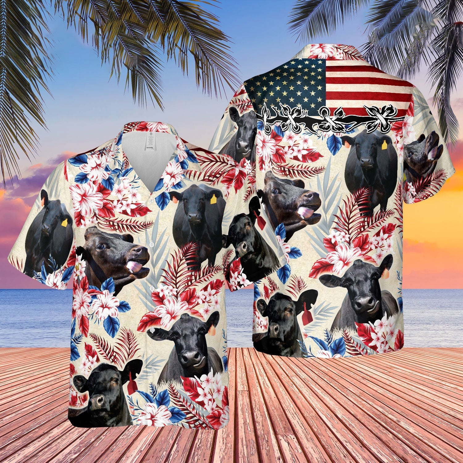 Unique Black Angus - For Men And Women - Hawaiian Shirts