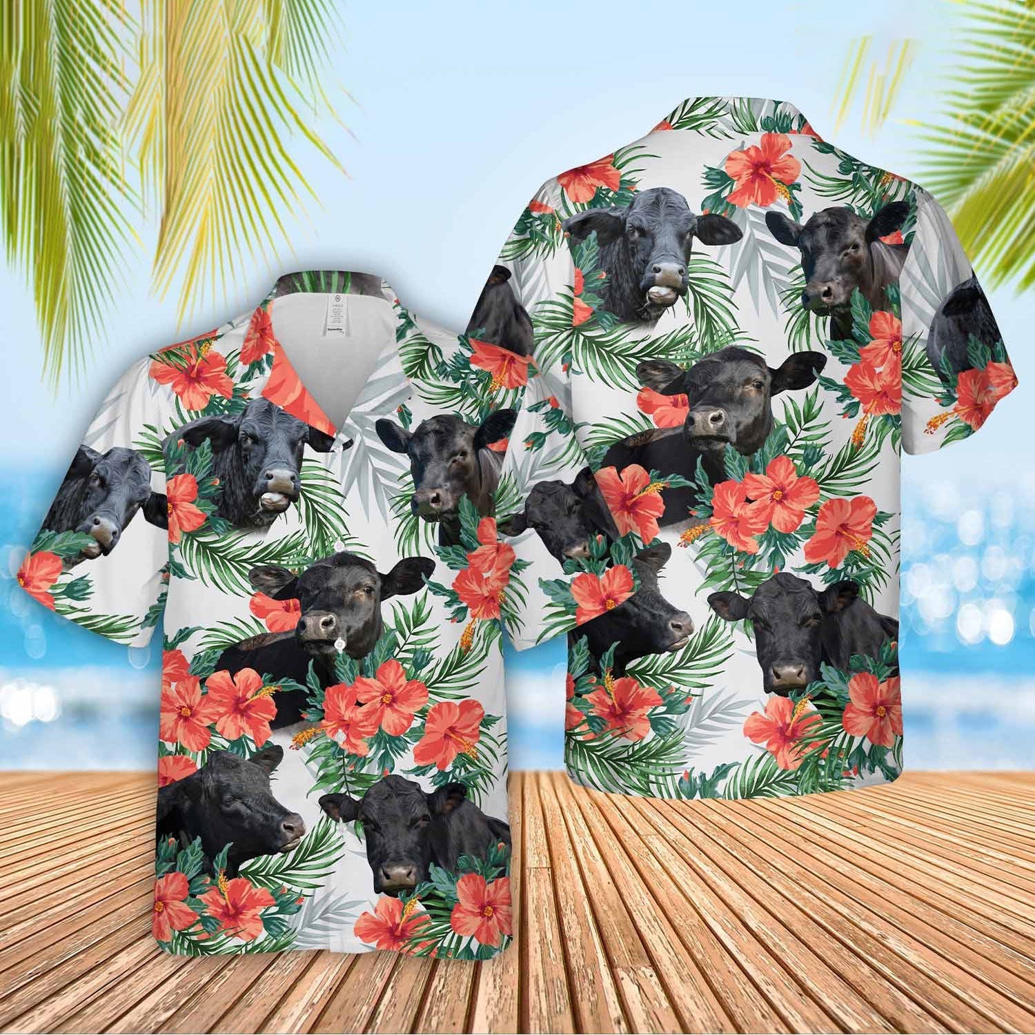 Unique Black Angus - For Farmers - Hawaiian Shirt