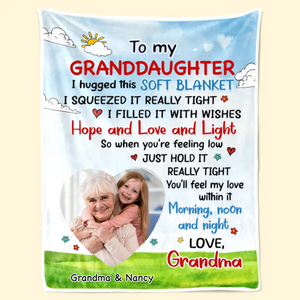 Custom Photo To My Special Granddaughter - Christmas Gift From Mom, Grandma - Personalized Blanket