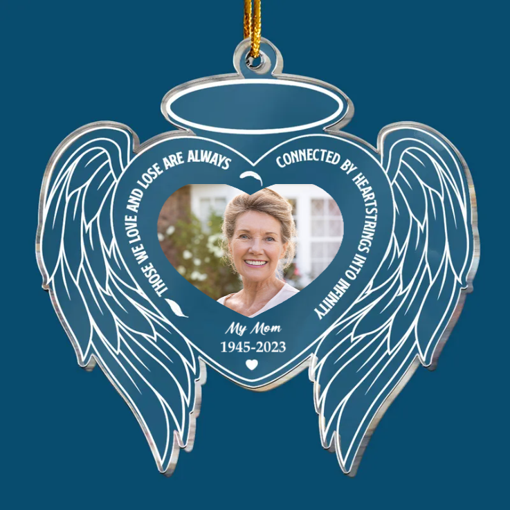 Custom Photo Connected To Infinity  - Memorial Gift For Family - Personalized Custom Shaped Acrylic Ornament