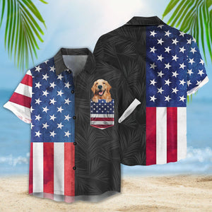 Custom Photo US Tropical Summer Background - Personalized Hawaiian Shirt