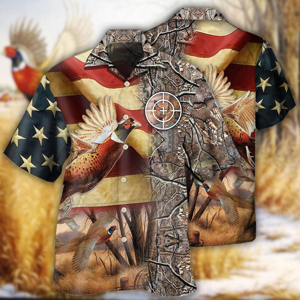 Hunting Pheasant Hunting American - Gift For Hunting Lovers - Hawaiian Shirt