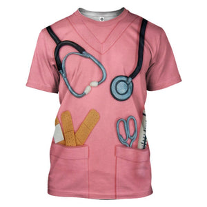 Nurse Uniform Costume Cosplay T-Shirt