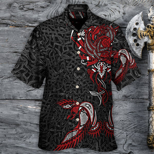 Viking War Raven Life Style - Hawaiian Shirt