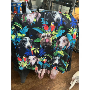 Custom Photo Tropical Pattern - Gift For Pet Lovers - Personalized Hawaiian Shirt