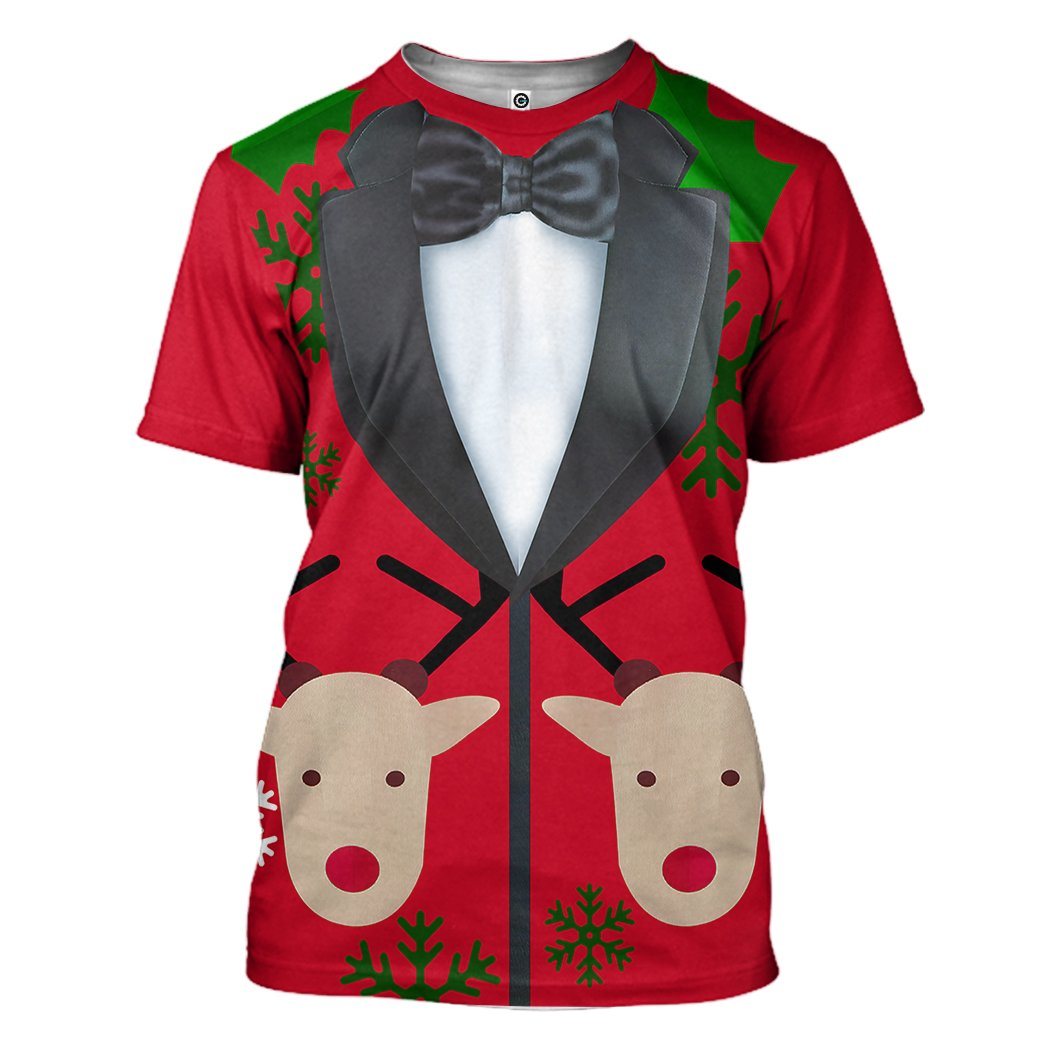 Christmas Faux Suit Costume Cosplay - T-Shirt