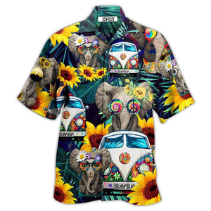 Hippie Elephant Wonderful Camping - Hawaiian Shirt