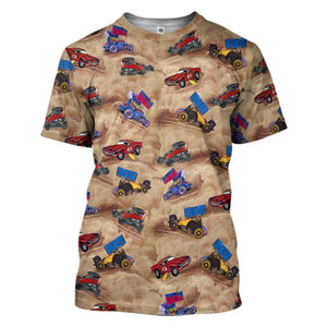 Dirt Track Racing T-Shirt 3D For Men & Women