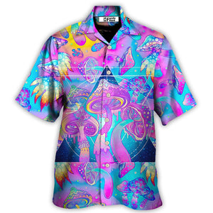 Hippie Psychedelic Tapestry Mushroom Trippy Magical Eye - Hawaiian Shirt