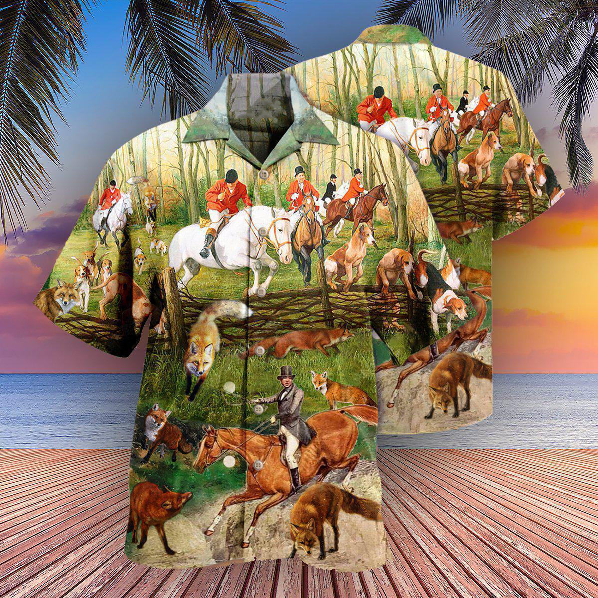 Hunting Fox Hunting Weekend Forecast - Gift For Hunting Lovers - Hawaiian Shirt