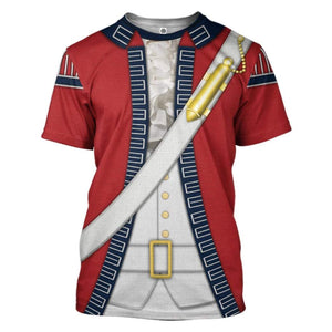 British Red Coat Costume Cosplay - T-Shirt