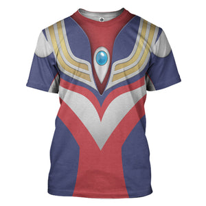 Ultraman Tiga Costume Cosplay T-Shirt 3D For Men & Women