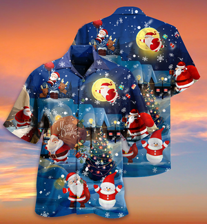 Christmas Love Santa And Gifts Lovely Night - Hawaiian Shirt