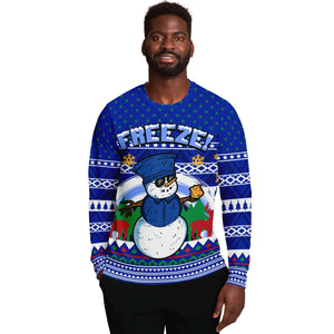 Freeze Snowman Ugly Christmas Sweater