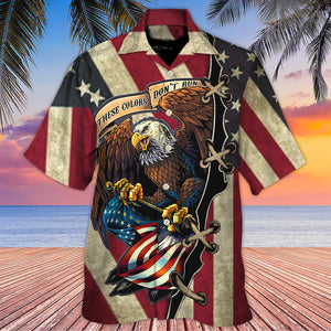 America Eagle Fly Flag -  Hawaiian Shirt