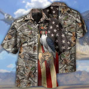 Hunting Falconry Hunting America - Gift For Hunting Lovers - Hawaiian Shirt