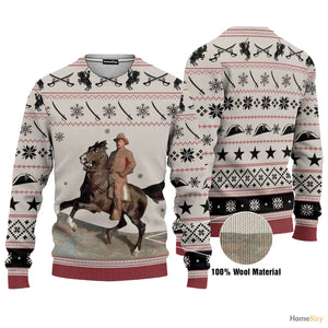 Theodore Roosevelt Cowboy Ugly Sweater - Best Gift For Christmas