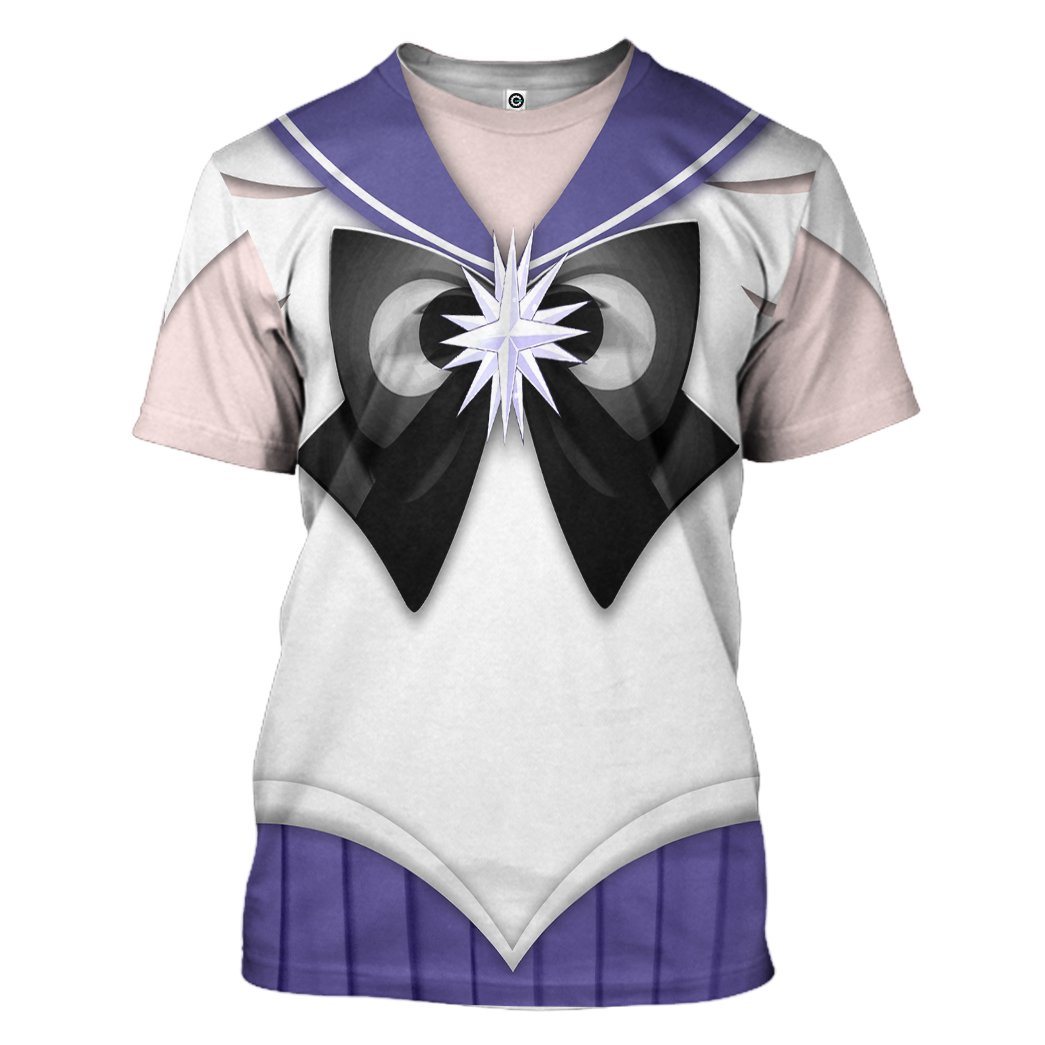 Sailor Saturn Purple Costume Cosplay T-Shirt 3D