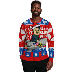 Let it Blow Kim Jong Un Nuclear Ugly Christmas Sweater