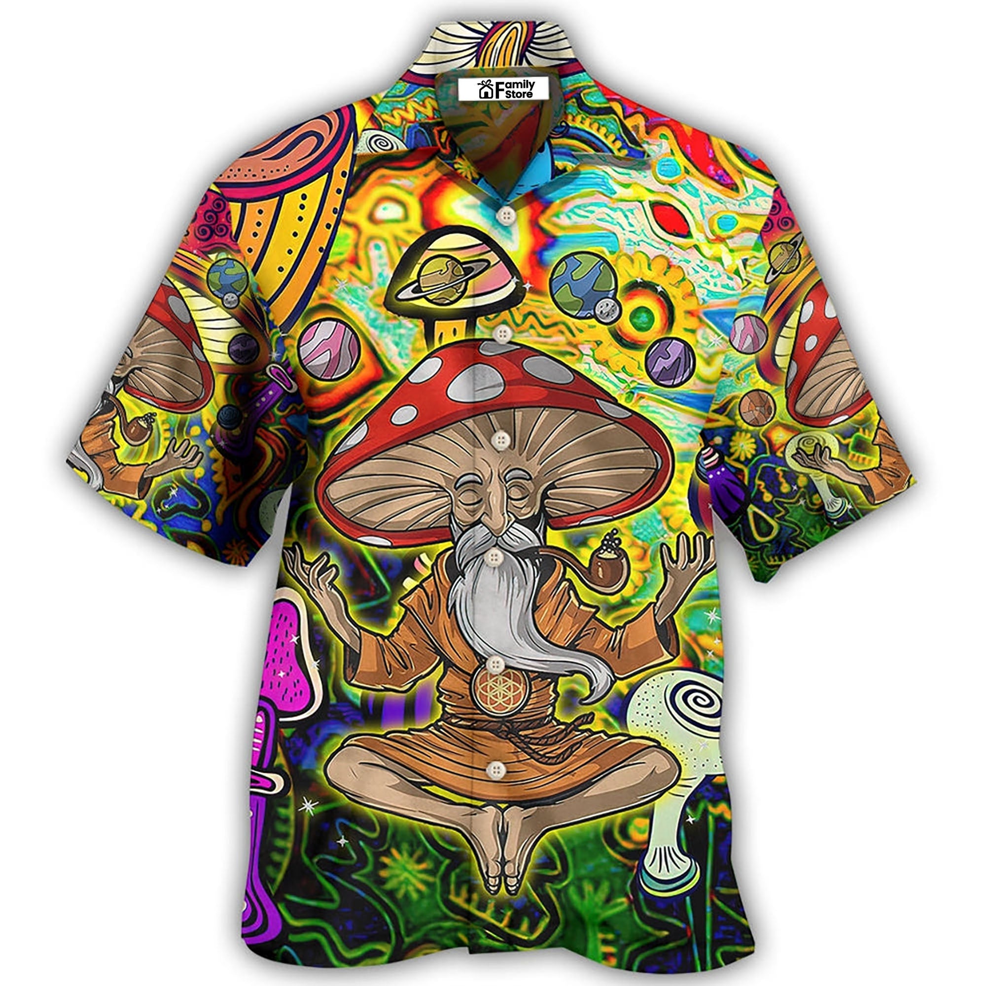 Hippie Mushroom Witch Colorful - Hawaiian Shirt