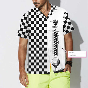 Personalized Checkboard Style Golf Hawaiian Shirt For Men & Women