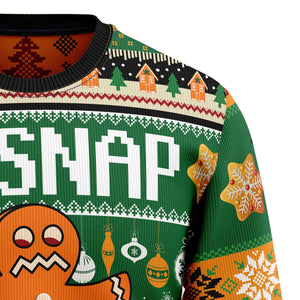 Oh Snap Gingerbread Ugly Christmas Sweater