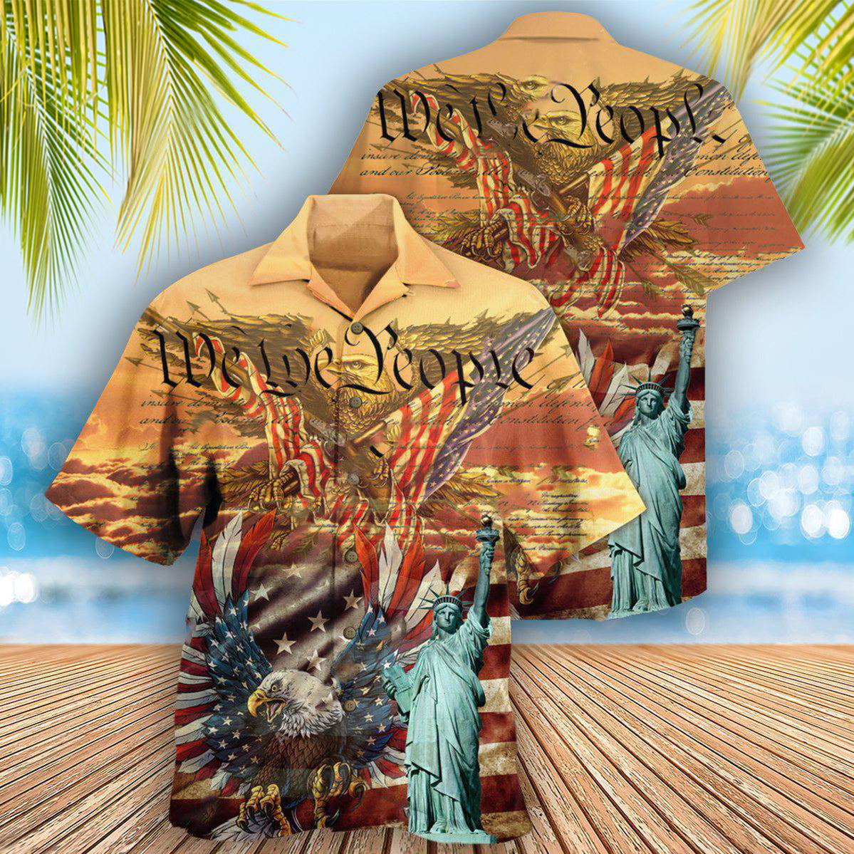 America Patriotism Eagle - Hawaiian Shirt