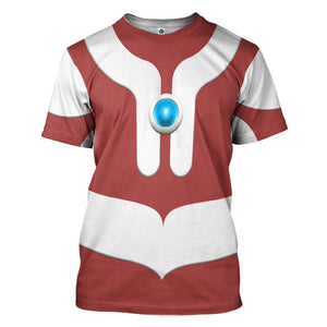 Ultraman Costume Cosplay T-Shirt 3D For Men & Women