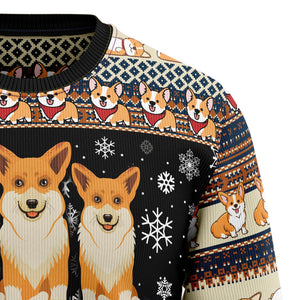 Pembroke Welsh Corgi Christmas Ugly Sweater