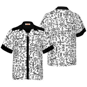 Ancient Viking Seamless Pattern - Hawaiian Shirt