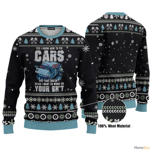 Mechanic I Know To Fix Cars Ugly Sweater - Best Gift For Christmas