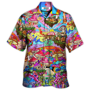 Hippie Mushroom Hallucinogenic Psychedelic - Hawaiian Shirt