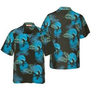 Bigfoot Tropical Blue Moon - Gift For Men And Women - Hawaiian Shirt