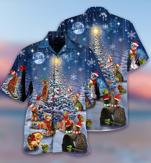 Cat Love Merry Christmas - Gift For Men And Women - Hawaiian Shirt