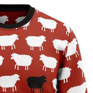 Sheep Black And White Christmas Ugly Sweater