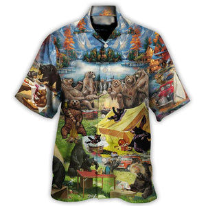 Camping Worst Case Scenario Bears Eat - Hawaiian Shirt