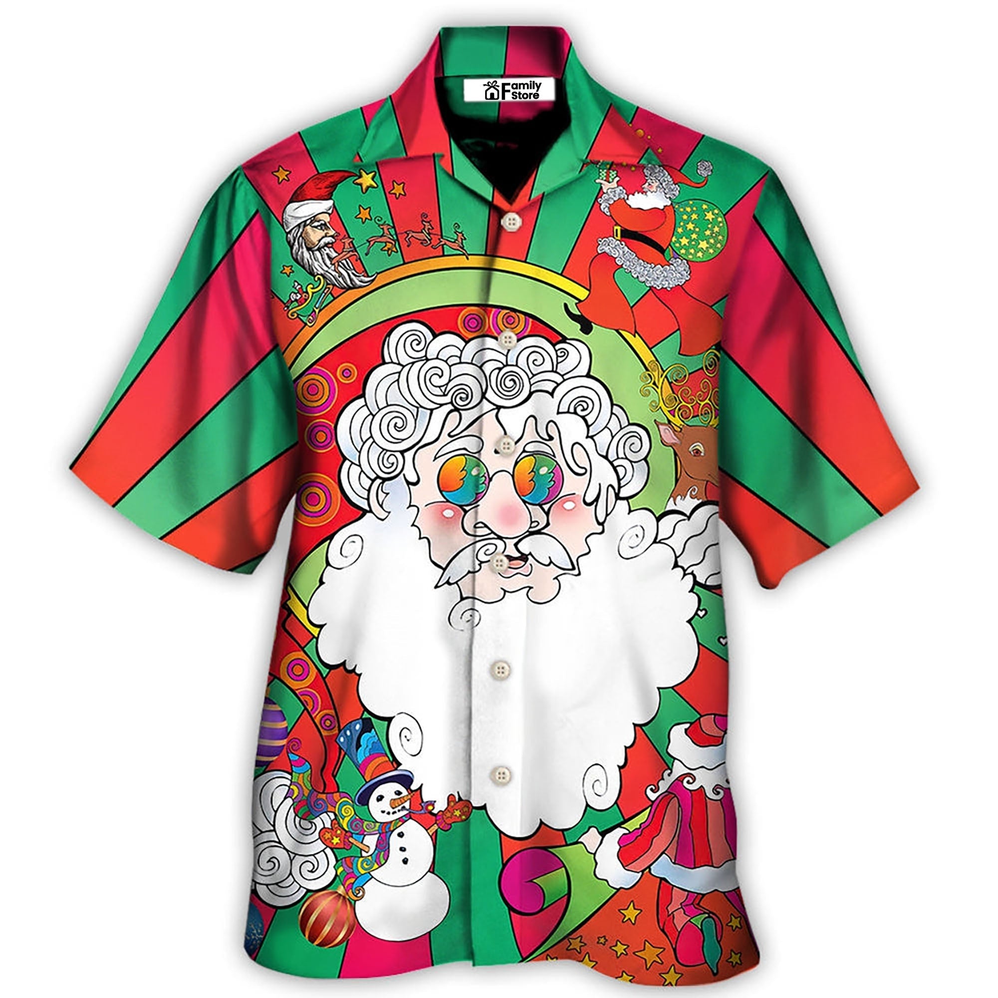 Hippie Santa Fantasy World Unreal - Hawaiian Shirt