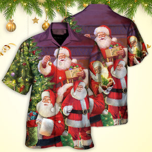 Christmas Funny Santa Claus So Happy - Hawaiian Shirt