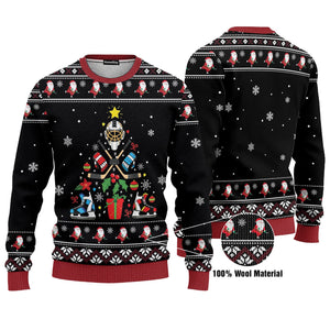 Ice Hockey Christmas Tree Ugly Sweater Best Gift For Christmas