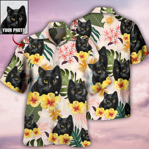 Custom Photo Cat Tropical Various Style - Gift For Pet Lovers - Personalized Hawaiian Shirt