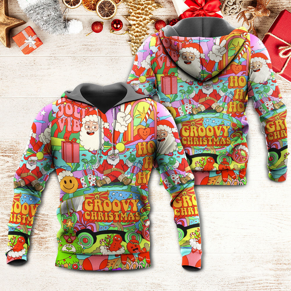 Christmas Hippie Santa Bus Peace - Hoodie