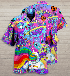 Hippie Planet Peace The Colorful Of Life - Hawaiian Shirt