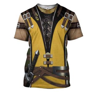 Scorpion Mortal Kombat Costume Cosplay T-Shirt 3D For Men & Women