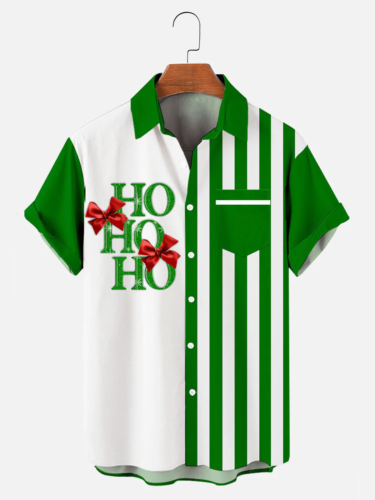 Christmas Music Contrast Stripe Bowling Green - Hawaiian Shirt