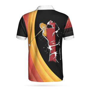 German Flag Art Golfing Best Polo Shirt For Men